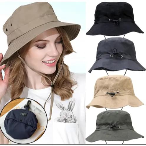 Chapéu Pescador Bucket Impermeável Unissex Sol Montanhismo Dobrável Portátil Proteção UV ref: C-40