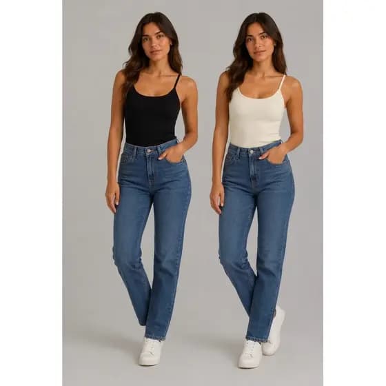 Kit 2 Blusa Regata Feminina Suplex Alça Fina Cropped Tube Básica Alcinha