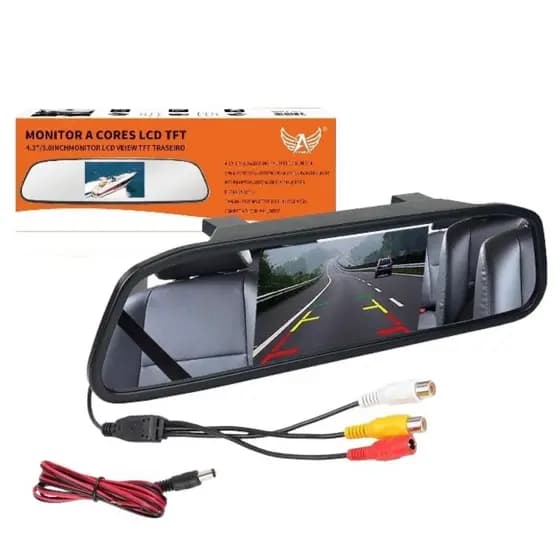 Espelho Retrovisor Monitor 4.3 Polegadas LCD AL-S111