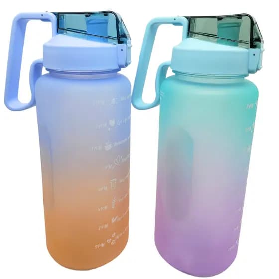 Garrafa Squeeze para Água 2 Litros 2000 Ml Motivacional Grande Capacidade Squeeze Academia