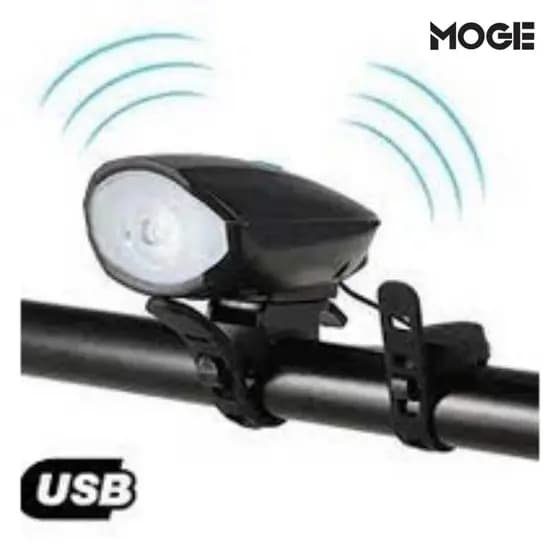 Farol para Bicicleta com Buzina 140dB | LED Cree XPG | A Pilha | 3 Modos | Resistente à Água