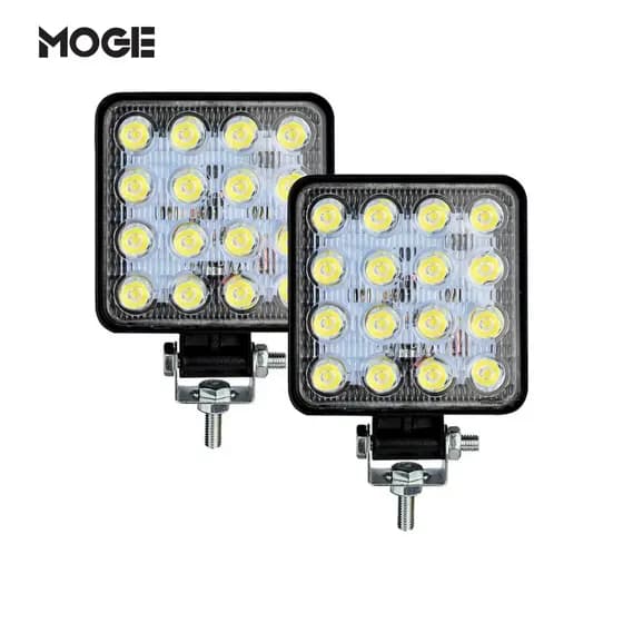 Farol Auxiliar LED 48W 16 LEDs 6000K Quadrado Off Road 9-50V | IP67