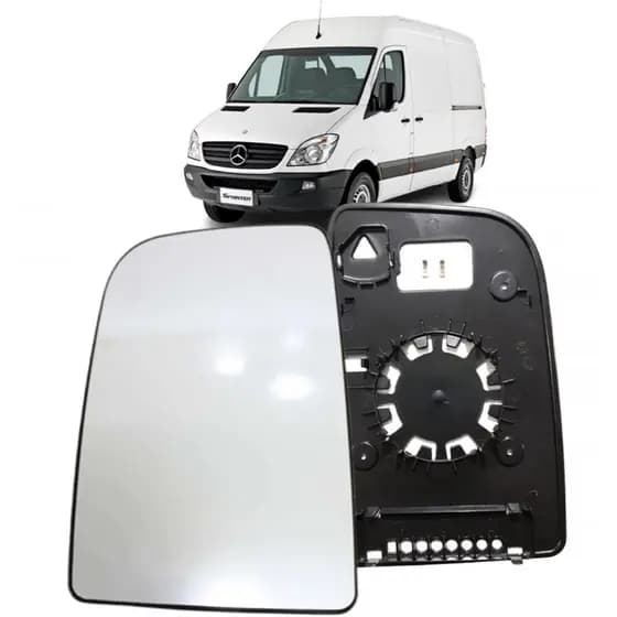 Subconjunto Lente Base Retrovisor Sprinter 12/19 Superior Com Aquecimento