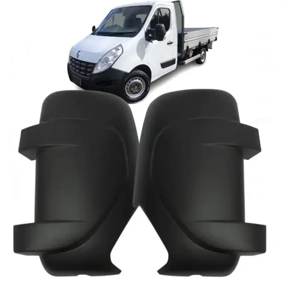 Capa Retrovisor Renault Master Chassi 2013 Até 2025 Braço Longo Com Furo de Pisca Par