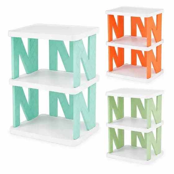 Rack De Calçados Sapateira Simples Domésticos De Armazenamento 3 Andares Organizador Colorido