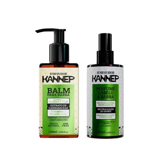 KIT KANNEP 1 BALM PARA BARBA E PERFUME CABELO E BARBA