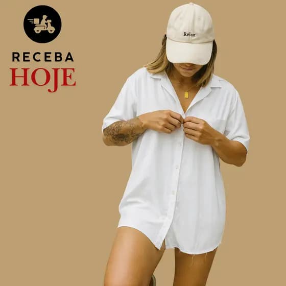 Camisão Blusão Feminino Estiloso Branco Preto Cores Liso Despojado e Casual Max Camisa Moda Gringa