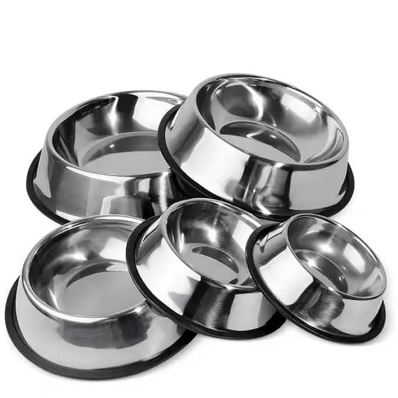 Comedouro Pote Comida Ração Água Pet Cães Gatos Vasilha Inox Antiderrapante