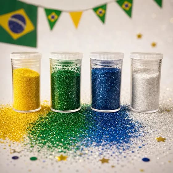Kit de Glitter Cores Brasil Copa