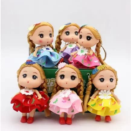 COOLTOY 12CM Princesa Doll Bouquet Cartoon Confuso Pendant Porta-Chaves Decoração De Saco Novo