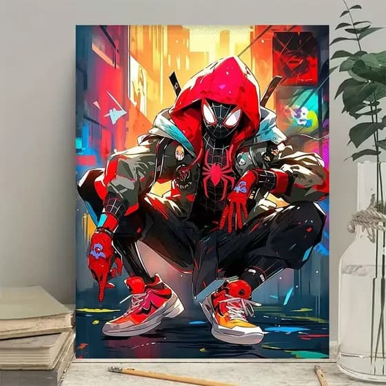Quadro Decorativo Miles Morales Streetwear e Estilo Urbano