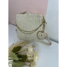 Bolsa em crochê de luxo com 2 alças