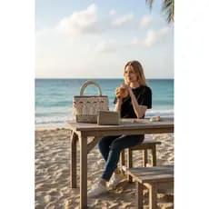 bolsa feminina de praia, bolsa artesanal COD-004