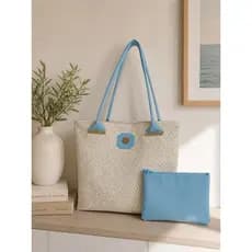 Bolsa Feminina Casual + Necessaire | Perfeita para Praia, Piscina e Dia a Dia verão kit com 2 peças