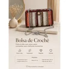 Bolsa Pequena de Crochê Estruturada com Alça de Corrente | Elegante e Artesanal