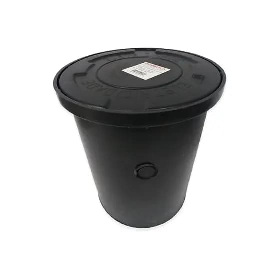 Caixa Inspeção De Aterramento Preta Pequena 23x25 Com Tampa Zumplast