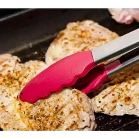 Pegador de Silicone para Salada Churrasco ou Macarrão Cozinha 31cm