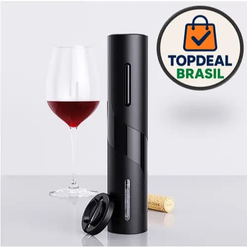 Abridor de Vinho Saca Rolhas Elétrico Automático