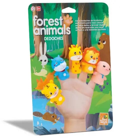 Fantoche De Dedo Dedoche Bichinhos De Brinquedo Modelos Animais Da Floresta Super Macio - Bee Toys