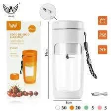 Liquidificador Portatil Automático Com 6 Lâminas Inox Para Suco Frutas Shake 450ML