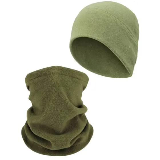 Kit Gola Térmica e Touca Fleece Inverno Clima Frio Neve Quente Confortável Respirável Camping Trilha