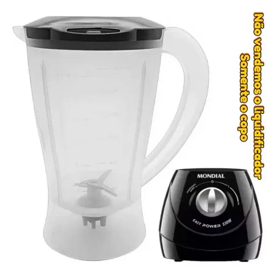 Copo Liquidificador Mondial tampa preta original /Dinâmico/Power/ Ultra Mix/Power2i