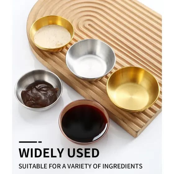Tigela Bowl Mini Inox Prato De Molho Tempero Essencial Multiuso Cozinha