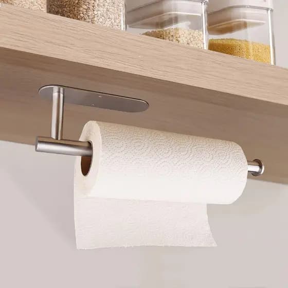 Porta Papel Toalha Suporte Parede Armário cozinho Banheiro sem perfuração