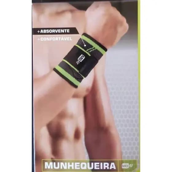 Munhequeira Esportiva Elástica de Compressã com Velcro---7108A