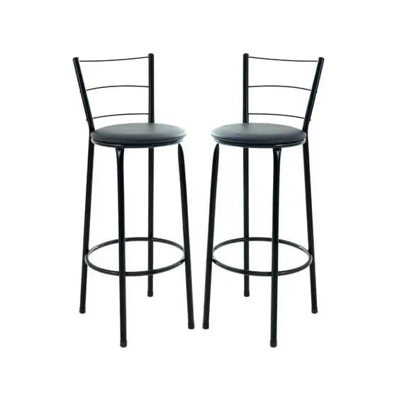 Kit 2 Unidades Banquetas Alta Bistrô Preto para Balcão Cozinha Área Gourmet 70cm do Chão ao Assento