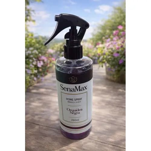 Spray Aromatizador Ambientes Tecidos Orquideas Negras Fragrancia Duradoura 260ml Roxo