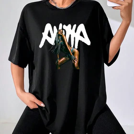 Camiseta Feminina Anitta T-Shirt anitta Dançando 100% Algodão Varias cores do 8 ao Plus Size