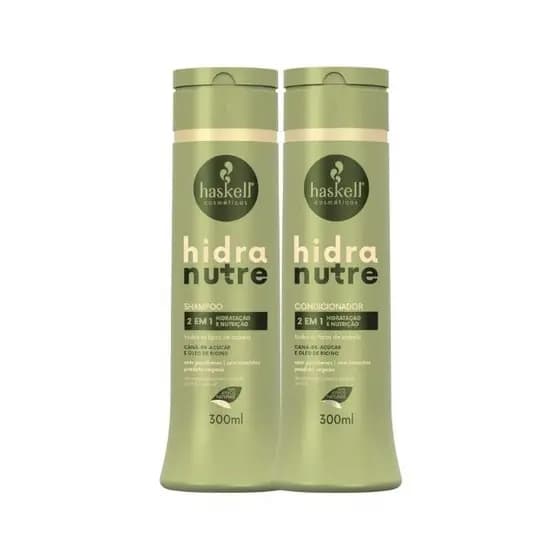 Kit Shampoo e Condicionador Hidratação e Nutrição Hidranutre Haskell 300ml