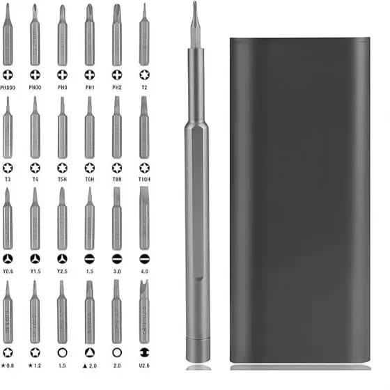 Conjunto Chave de Fenda Magnética 24 em 1 Profissional, Ferramentas para manutenção Eletrônicos Celulares Óculos Tablets