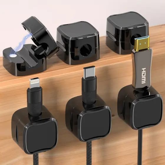 Organizador De Cabos Fios Magnético Mesa Celular
