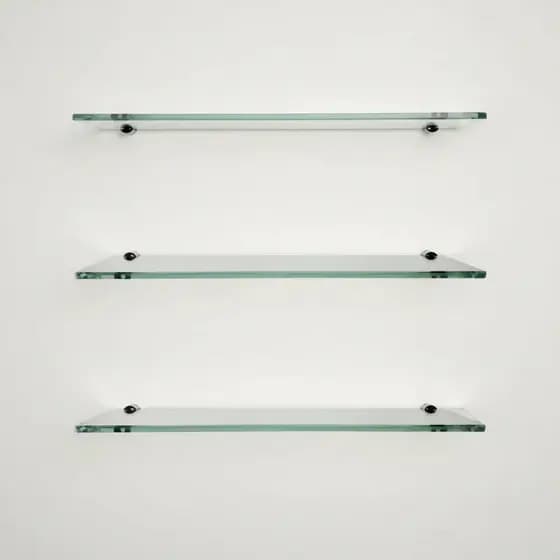KIT - 3 Prateleiras De Vidro 40x10cm 6mm