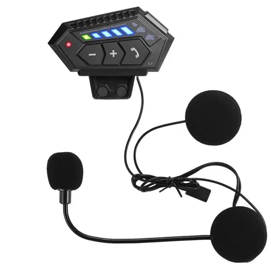 Capacete Da Motocicleta Fone De Ouvido BT12-2x Bluetooth Assistente Voz Chamada Handsfree Moto Com Redução Ruído E Luz A