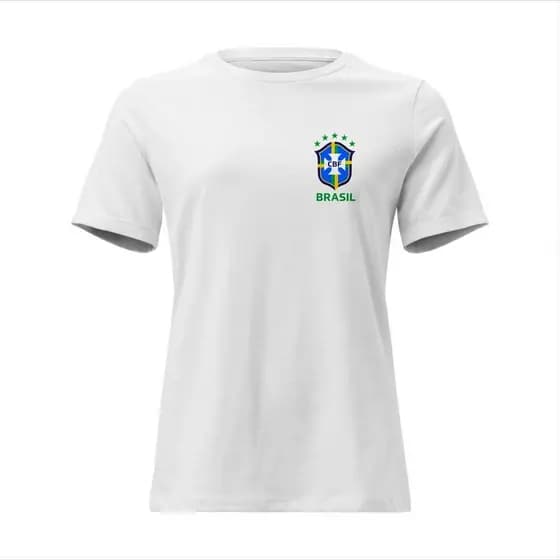 Camisa Feminina Baby Look Brasil Varias Estampas