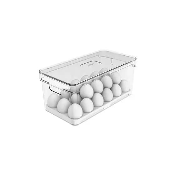 Organizador Porta Ovos 36 unidades com Tampa Geladeira Cozinha Ou