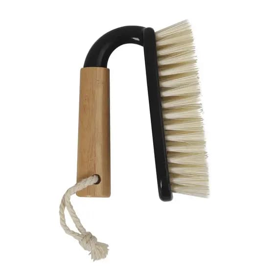 Escova de Limpeza Multiuso Com Cabo de Bambu Preto