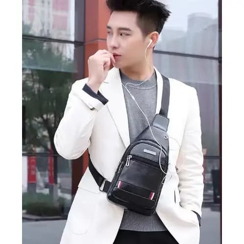 Mochila Bolsa de Peito Tiracolo Pochete Bolsa Transversal Masculina