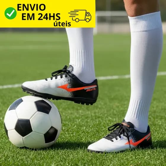 Chuteira Adulto Society e Futsal Masculina Leve Trava Baixa Fut7 Salão Promoção Envio Rápida BRASIL