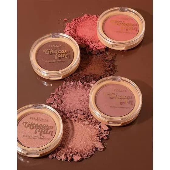 Blush Compacto Choco Fun 4 Tons - FENZZA Make Up