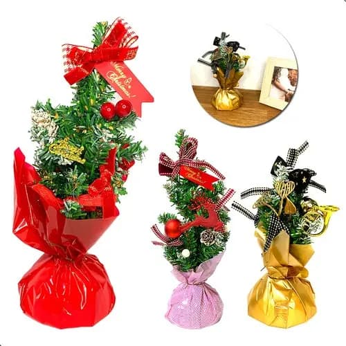 Arvore De Natal Enfeite De Mesa Natalino Mini 22cm Decoração