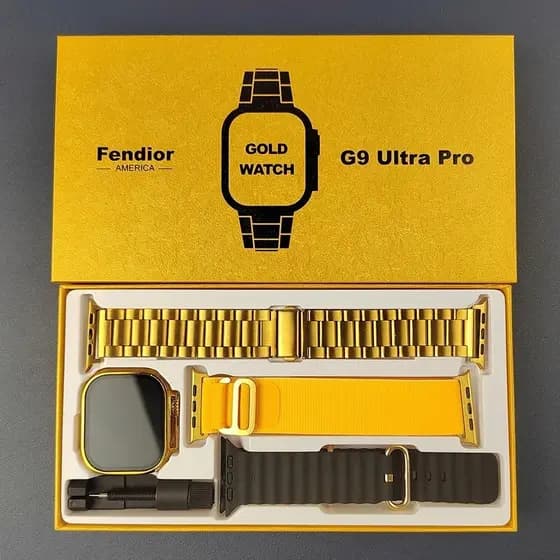 2025 G9 Ultra Pro Ouro Smartwatch Relógio Inteligente NFC Sem Fio Bluetooth Chamada Das Mulheres Dos Homens Esporte Séri