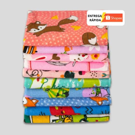 Kit 03 Toalhas De Banho e Praia Infantil Gigante Estampada Laune haus