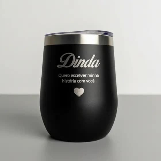 Copo Cuia Térmico 360ml Personalizado a Laser – Nome, Logo ou Time