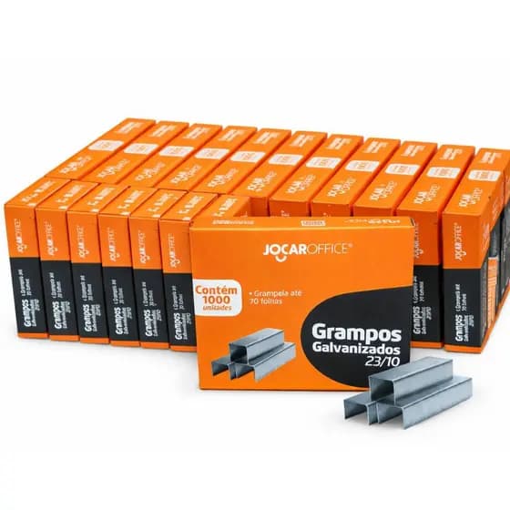 Grampo 23/10 Galvanizado Kit 10 Mil Unidades 50 a 70 Folhas