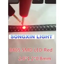 LED SMD 0805 PACOTE COM 100 UNIDADES VERMELHO SML010VTT87