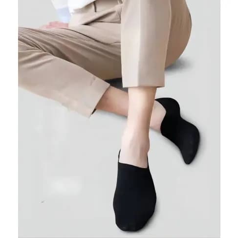 Kit Pares De Meia Invisível Sapatilha de Algodão Com Silicone Masculina e Feminina Unissex